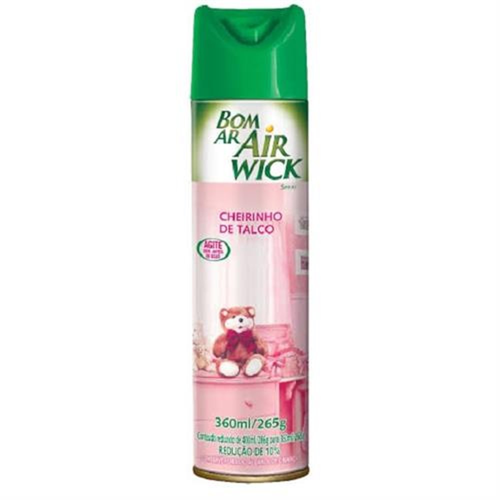 Bom Ar Aero Cheiro Talco 360Ml Embalagem Economica-Cx/12