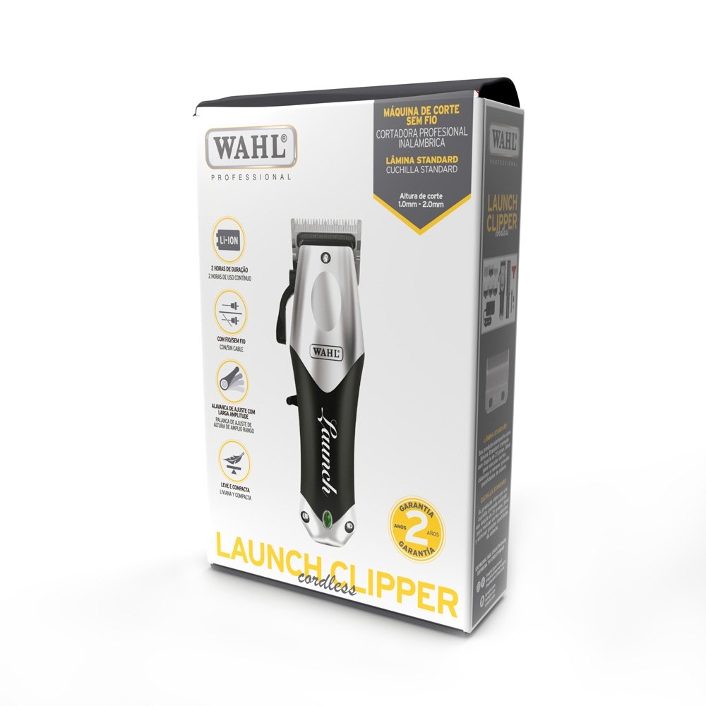 Cortador de Cabelo Wahl Launch Clipper, Íons de Lítio, Bivolt