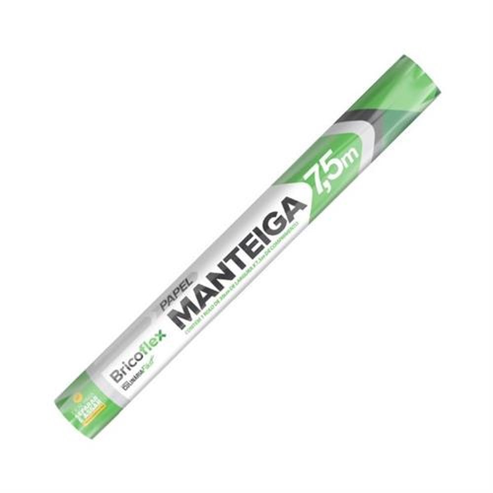 Papel Manteiga Bricoflex 30 Cm x 7,5M - 12 Unidades