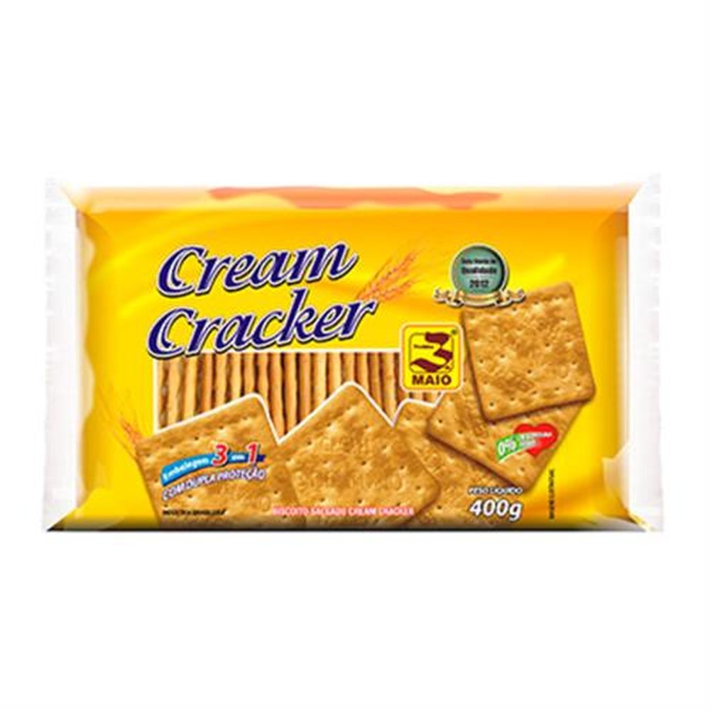 Biscoito 3 De Maio Cream Cracker 20 por 400G