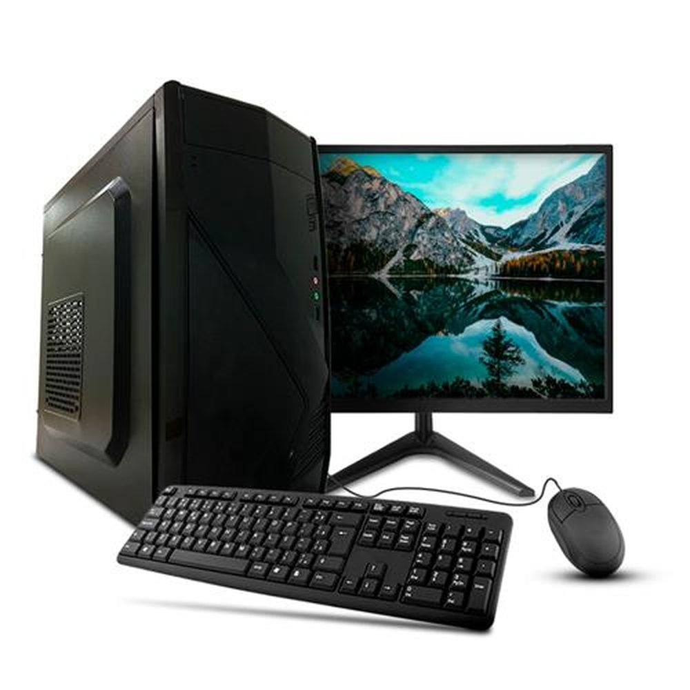 Computador PC Core i5 10400f 8GB 240GB VGA 1GB Windows 10 + Teclado e Mouse + Monitor 19" - BRX