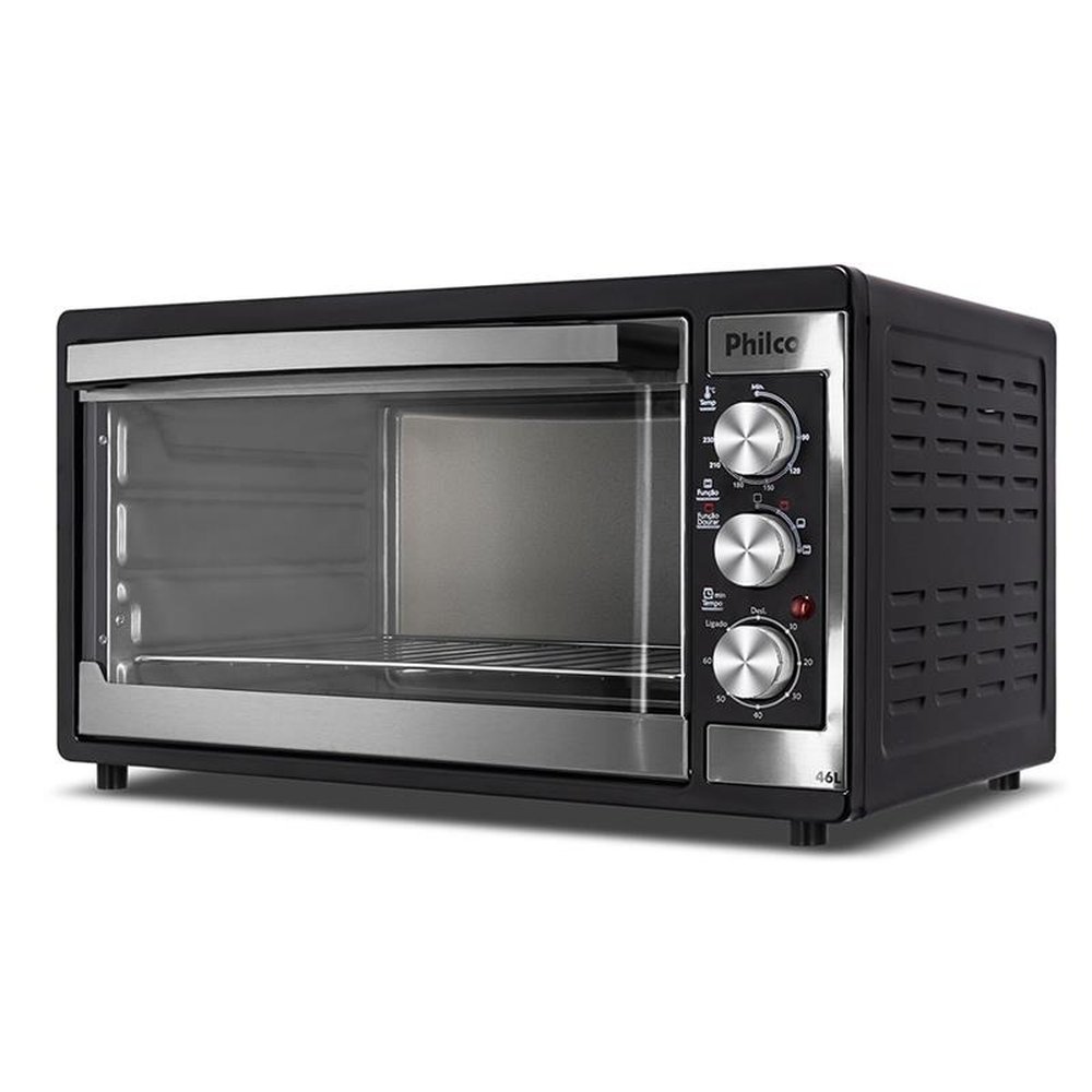 Forno Elétrico de Bancada Philco 46 Litros PFE48IP, 1500W, Timer, Preto/Inox, 220V