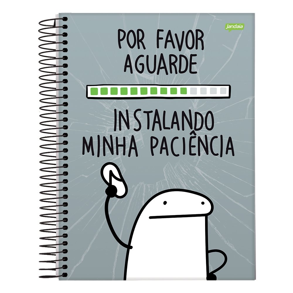 Caderno Espiral Jandaia Universitário Capa Dura Flork 1 Matéria 80 Folhas Embalagem com 4 Unidades