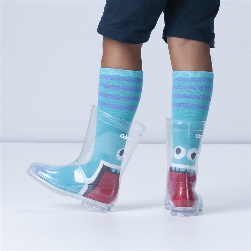 Kit Galocha Infantil Transparente Unissex Pimpolho 6 Pares - Numeração 22 A 33