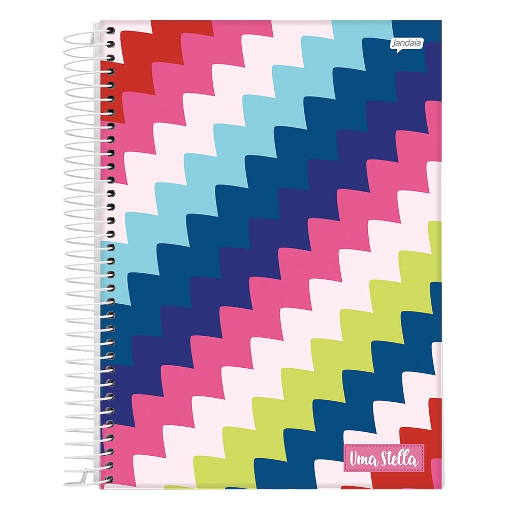 Caderno Espiral Jandáia Universitário Capa Dura, 12 Matérias, Stella, 192 Folhas - Embalagem com 4 Unidades