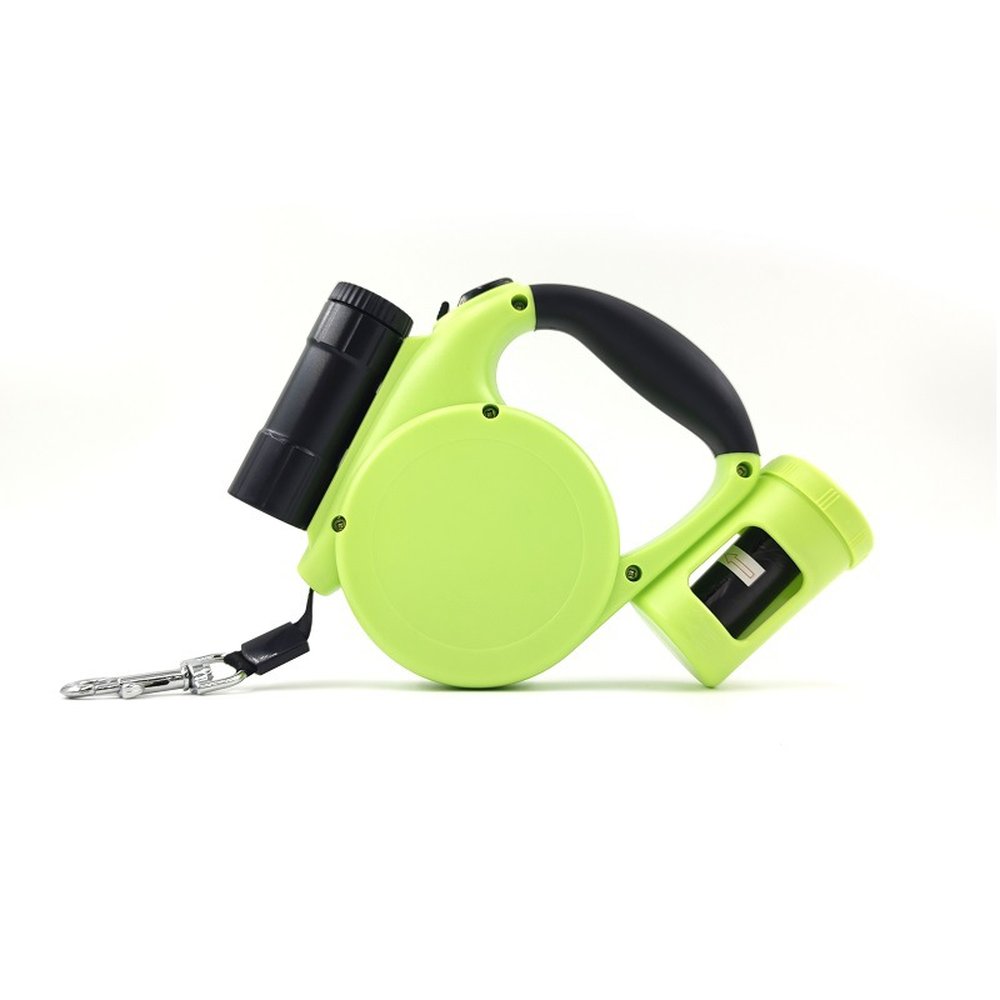 Guia Retratil Com Lanterna Verde M