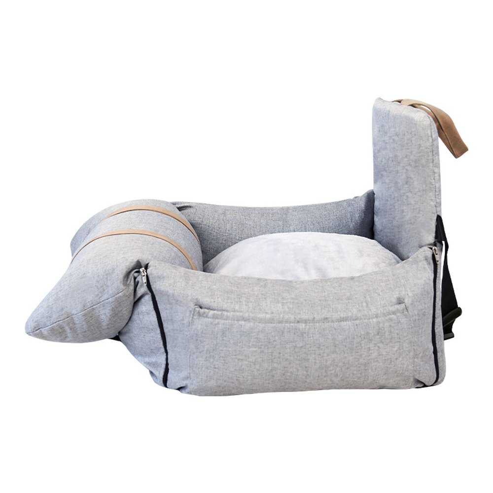 Cama Para Transporte De Animais Em Carro Cinza Claro M