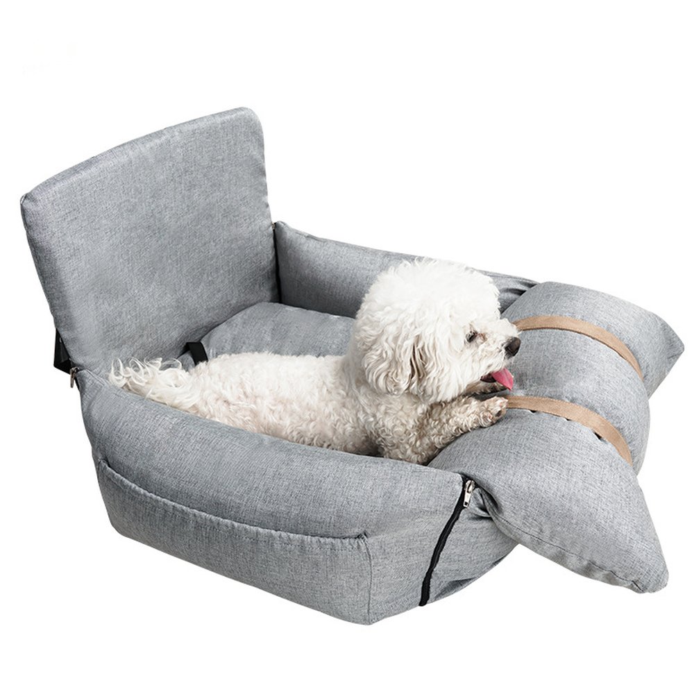 Cama Para Transporte De Animais Em Carro Cinza Claro M
