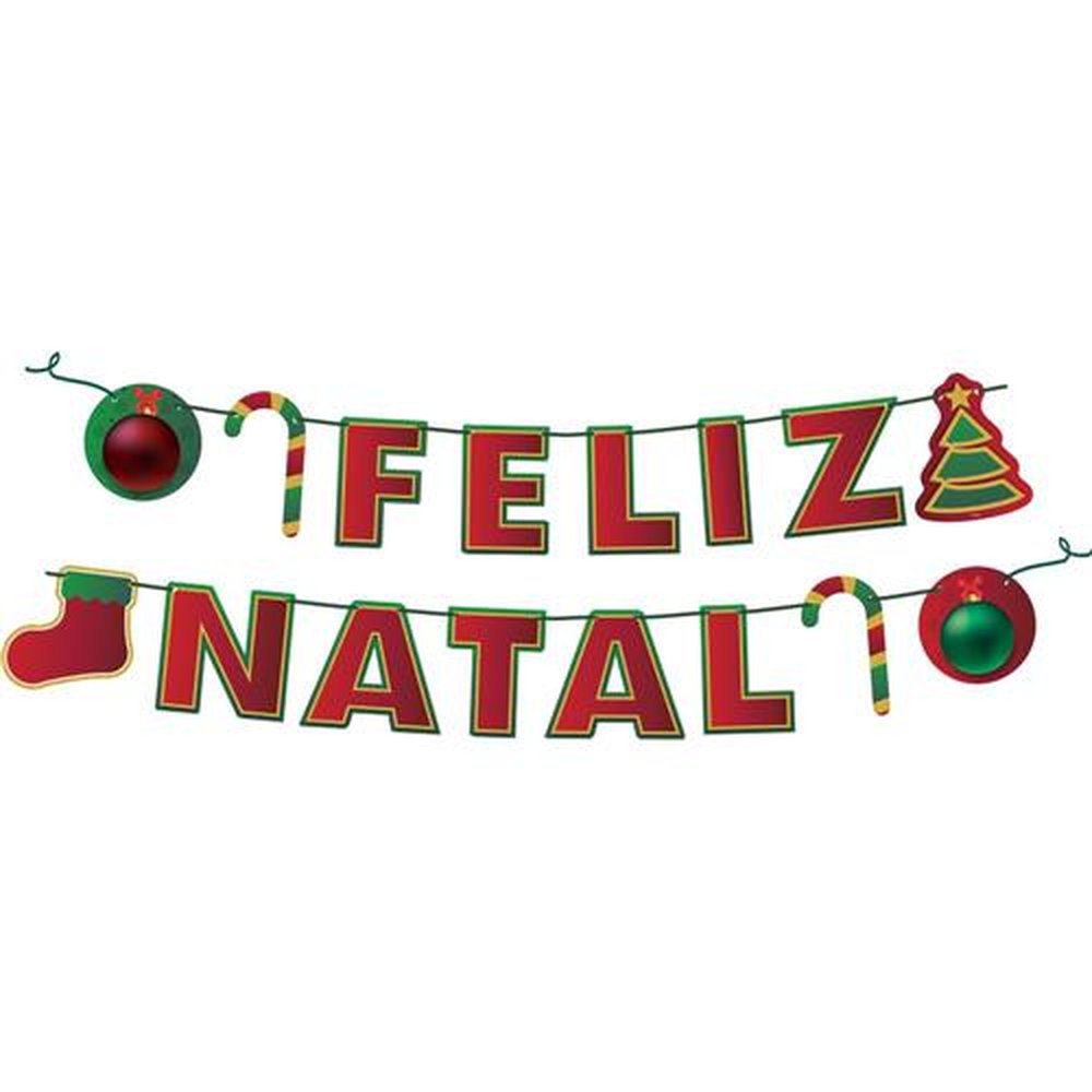 Faixa Decorativa Letras Feliz Natal