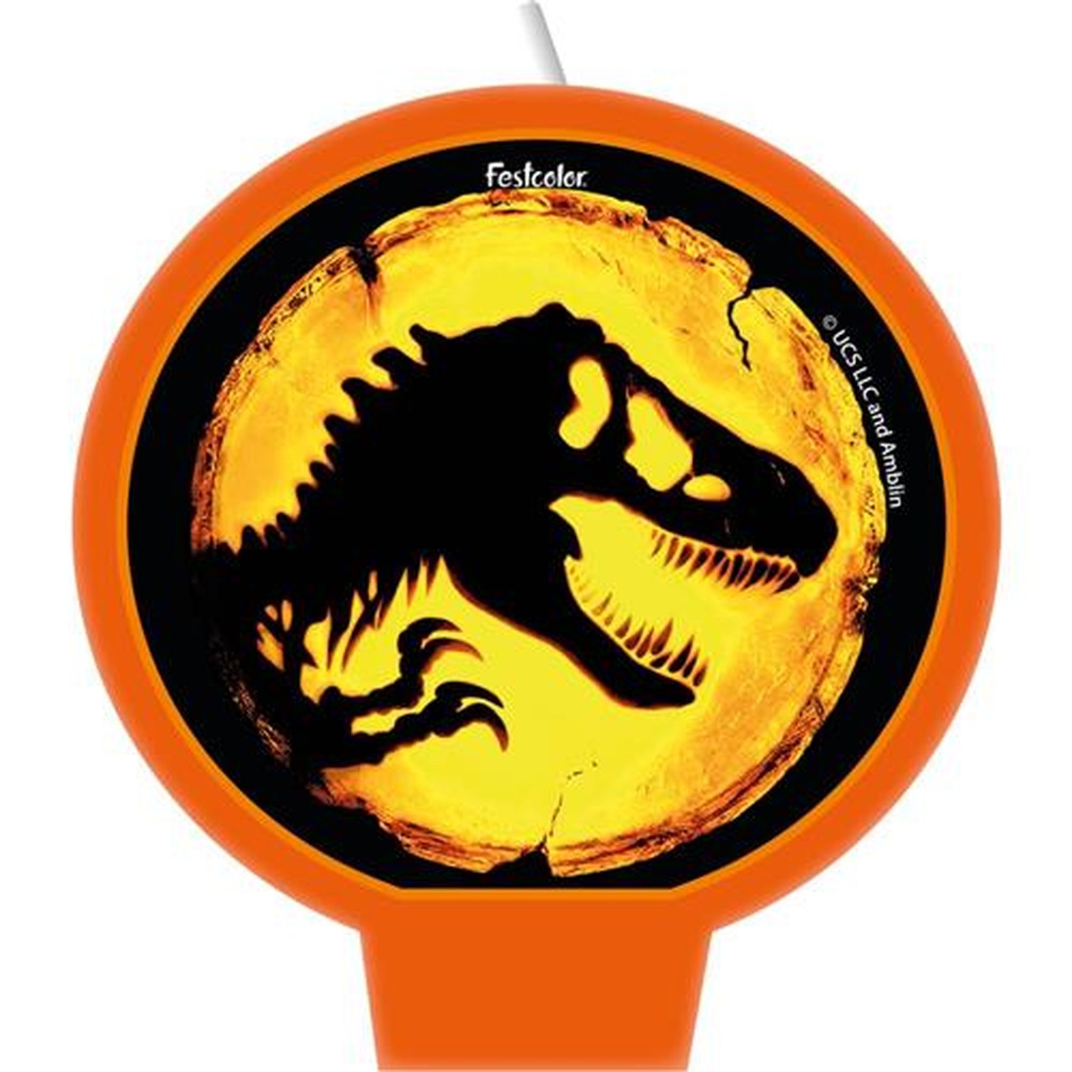 Vela Plana Jurassic World 3 - Embalagem com 1 unidade.