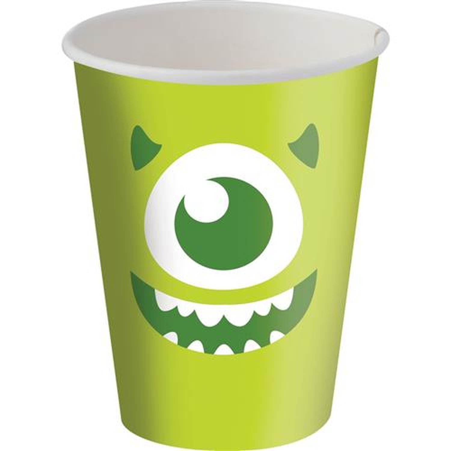 Copo Papel 200Ml Monstros Sa - Embalagem com 8 unidades.
