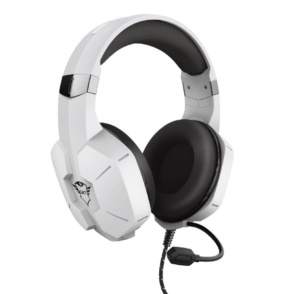 Headset Gamer Trust GXT 323W Carus, PS5, Drivers 50mm, 3.5mm, Over-ear, Branco