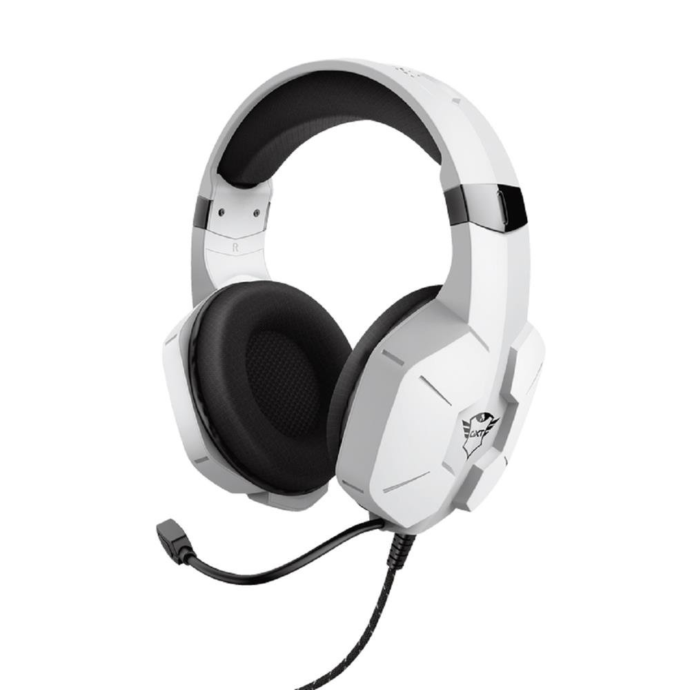 Headset Gamer Trust GXT 323W Carus, PS5, Drivers 50mm, 3.5mm, Over-ear, Branco