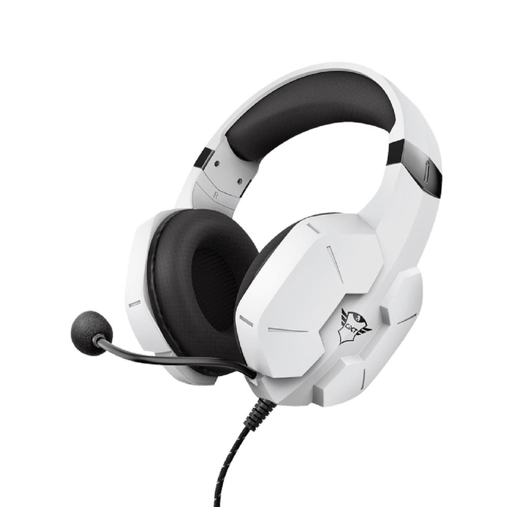 Headset Gamer Trust GXT 323W Carus, PS5, Drivers 50mm, 3.5mm, Over-ear, Branco