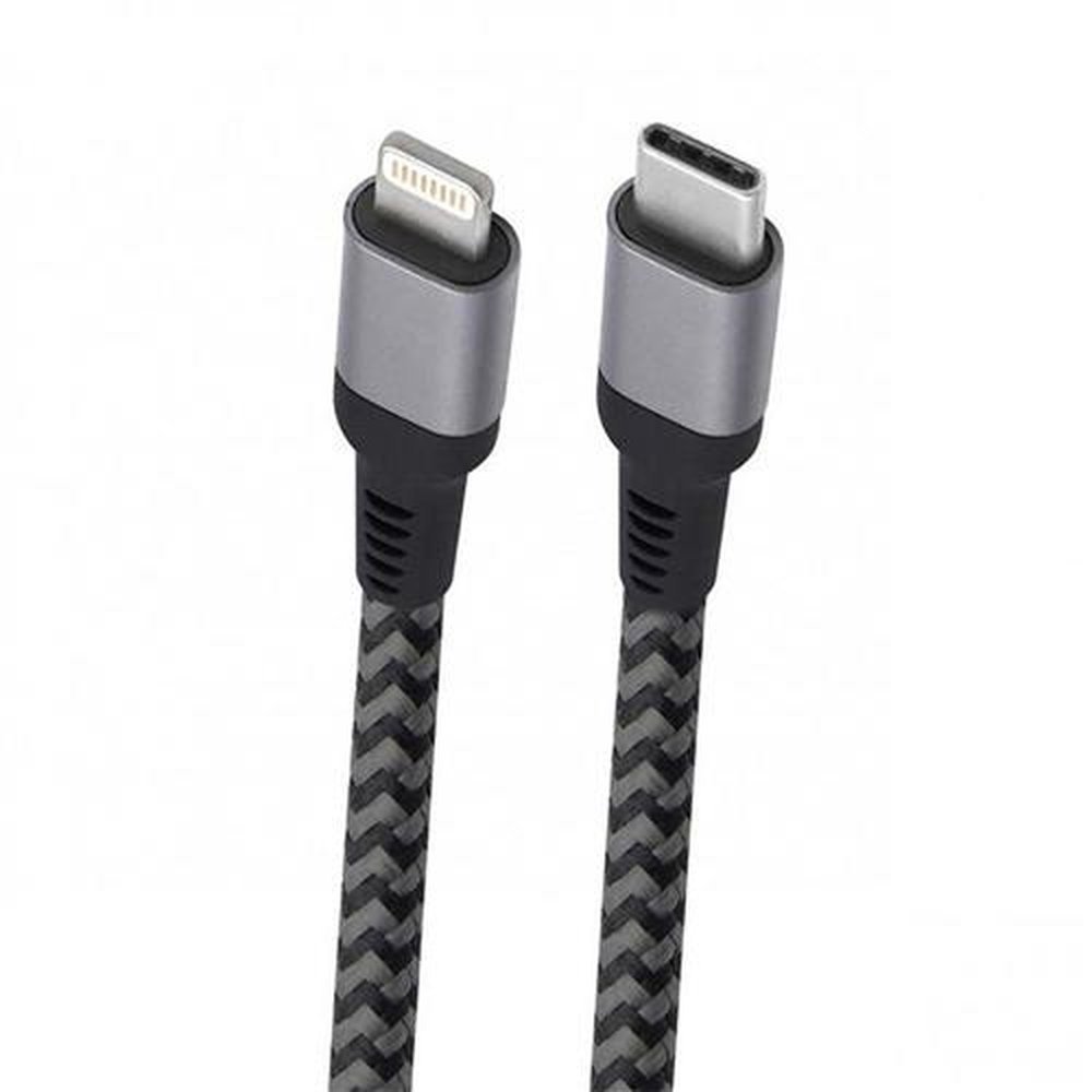Cabo Lightning Para USB-C Geonav Preto/Cinza 1.5 m LIUC01