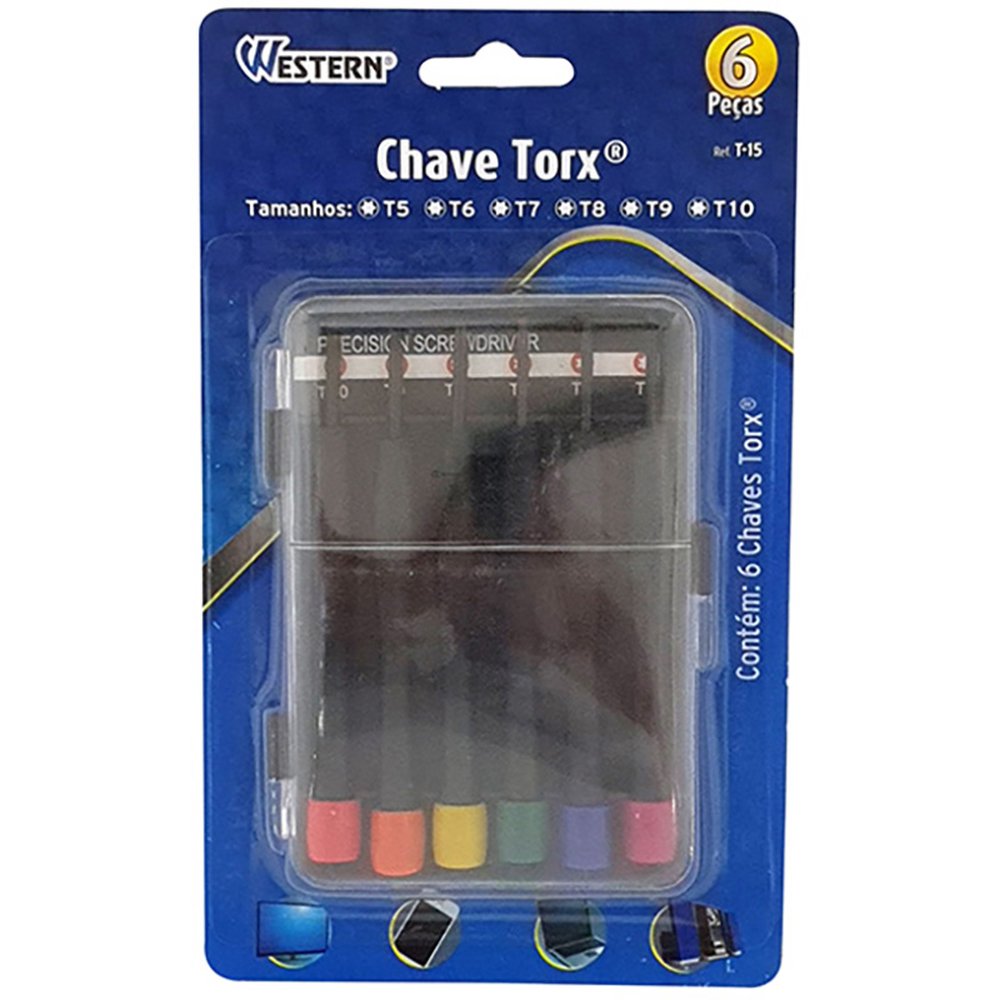 Chave Torx T5 A T10 6 Peças - Western