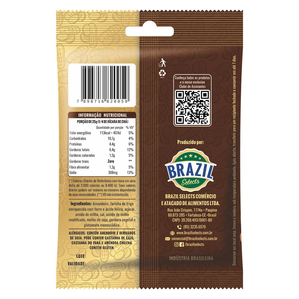 Caixa de Amendoim Tipo Japonês - Contendo 80 Sachês de 50g