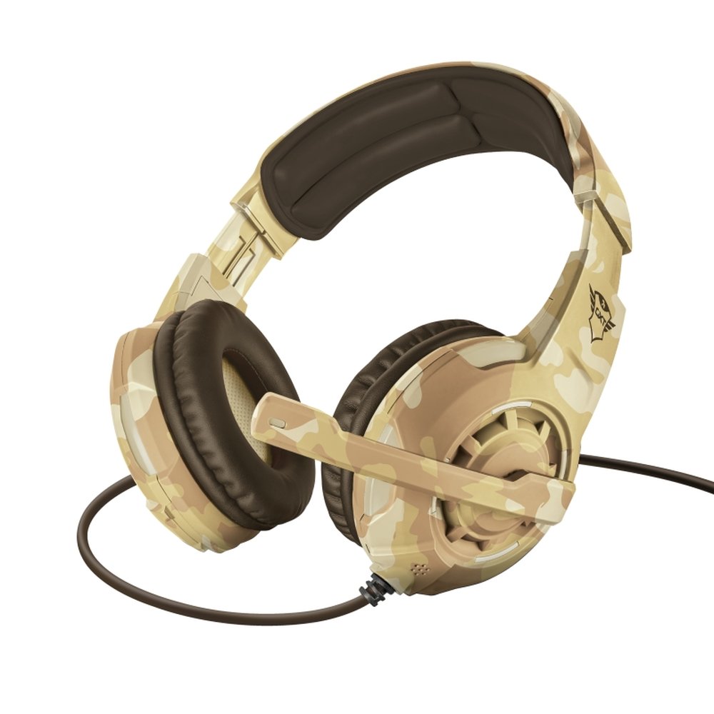 Headset Gamer Trust Gxt 310D Radius Camuflado Deserto