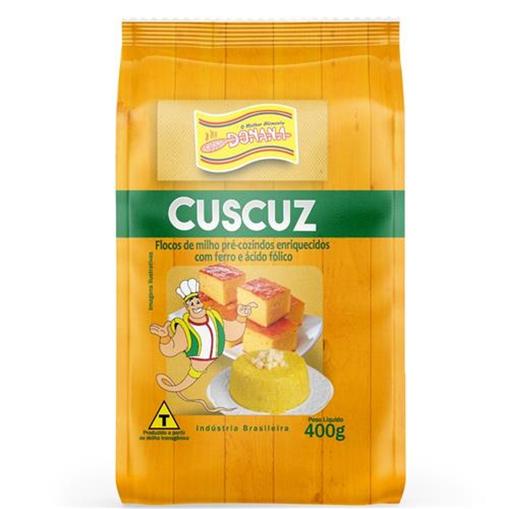 Cuscuz 400g Donana - Embalagem Contém 12 Unidades
