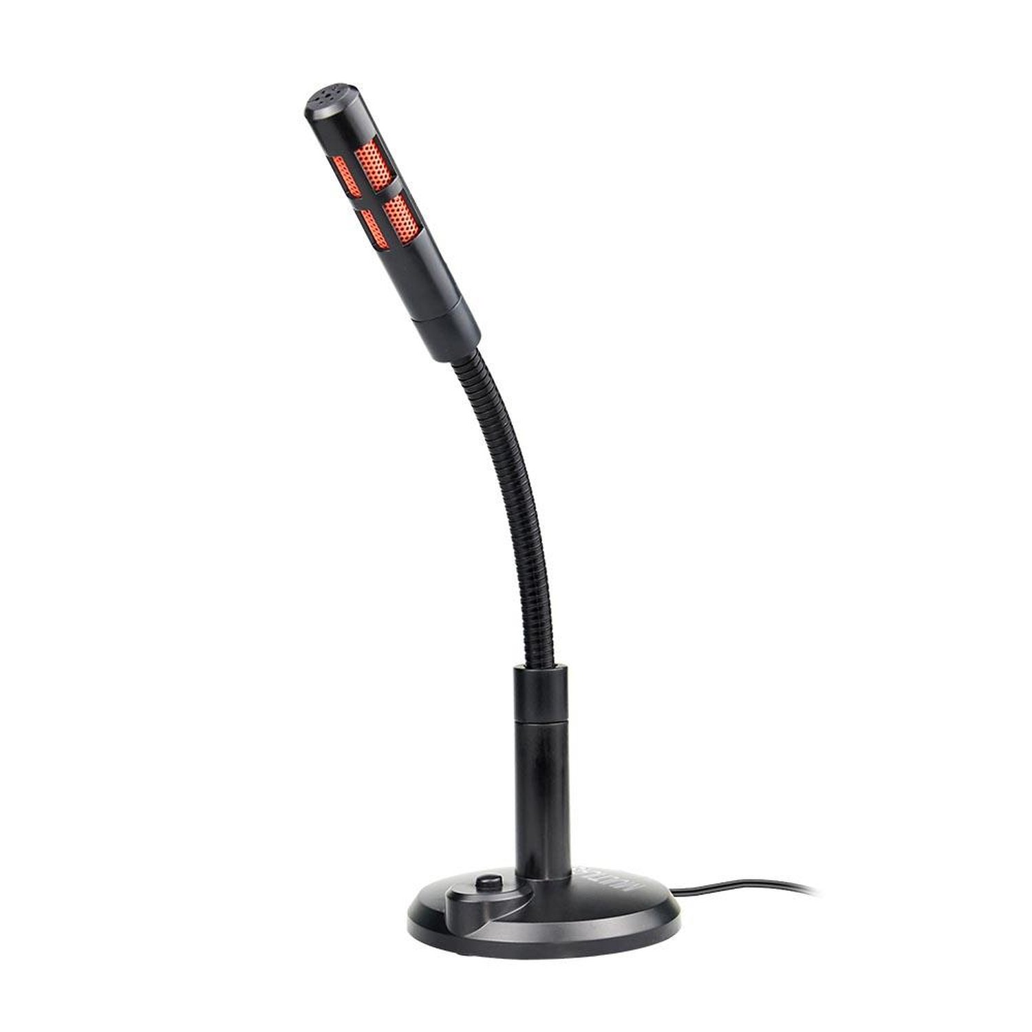 Microfone Com Fio Table Conexão P2 Corpo Flexivel botão Mudo Preto - PH375