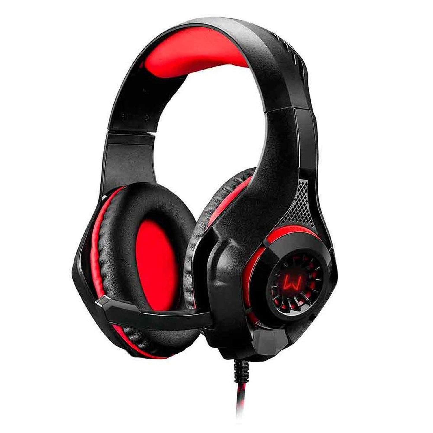 Headset Gamer Warrior Rama P3+USB Stereo Adaptador P2 LED Vermelho - PH219