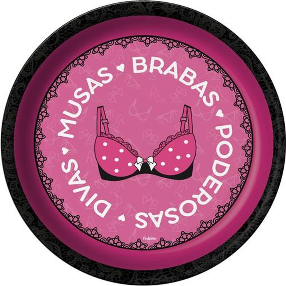 Prato Cha Lingerie - Embalagem com 8 unidades.