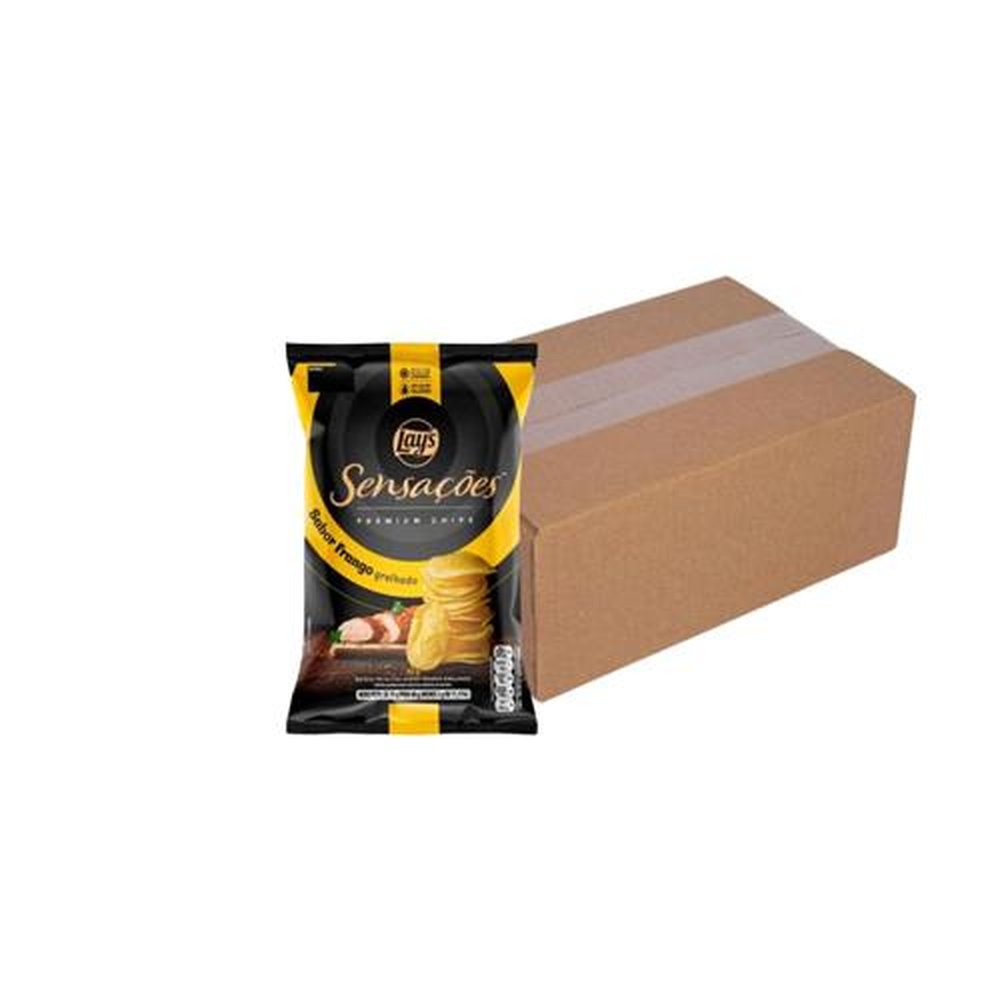 Caixa Com 42 Unidades De Batata Sensações Sabor Frango Grelhado 40g Pepsico