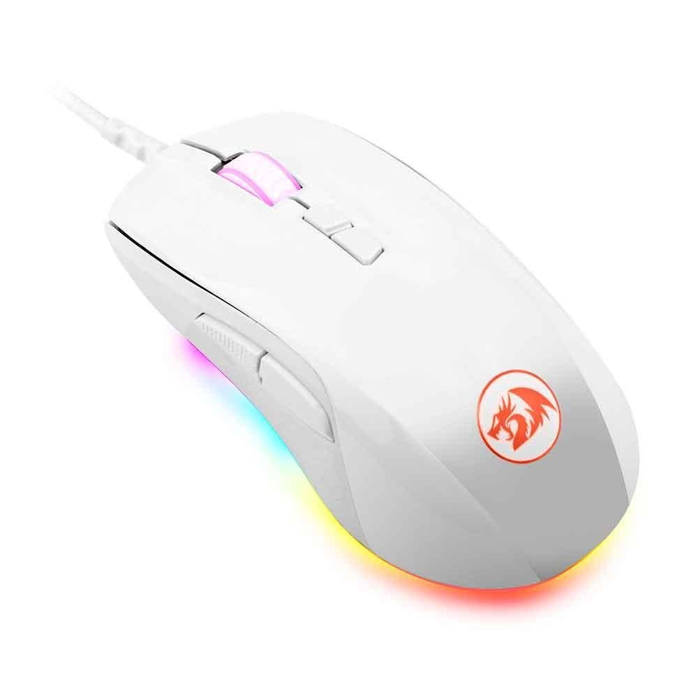 Mouse Gamer Redragon Stormage RGB 10000 DPI Branco - M718W