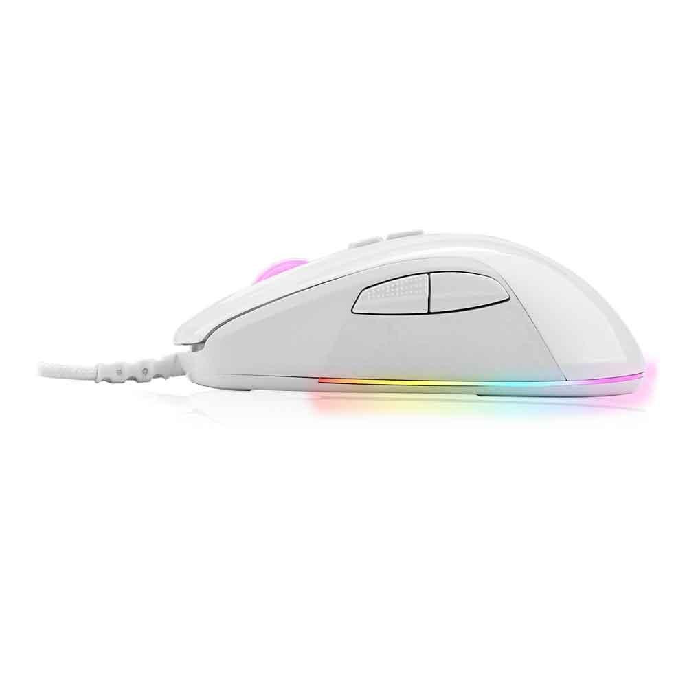 Mouse Gamer Redragon Stormage RGB 10000 DPI Branco - M718W