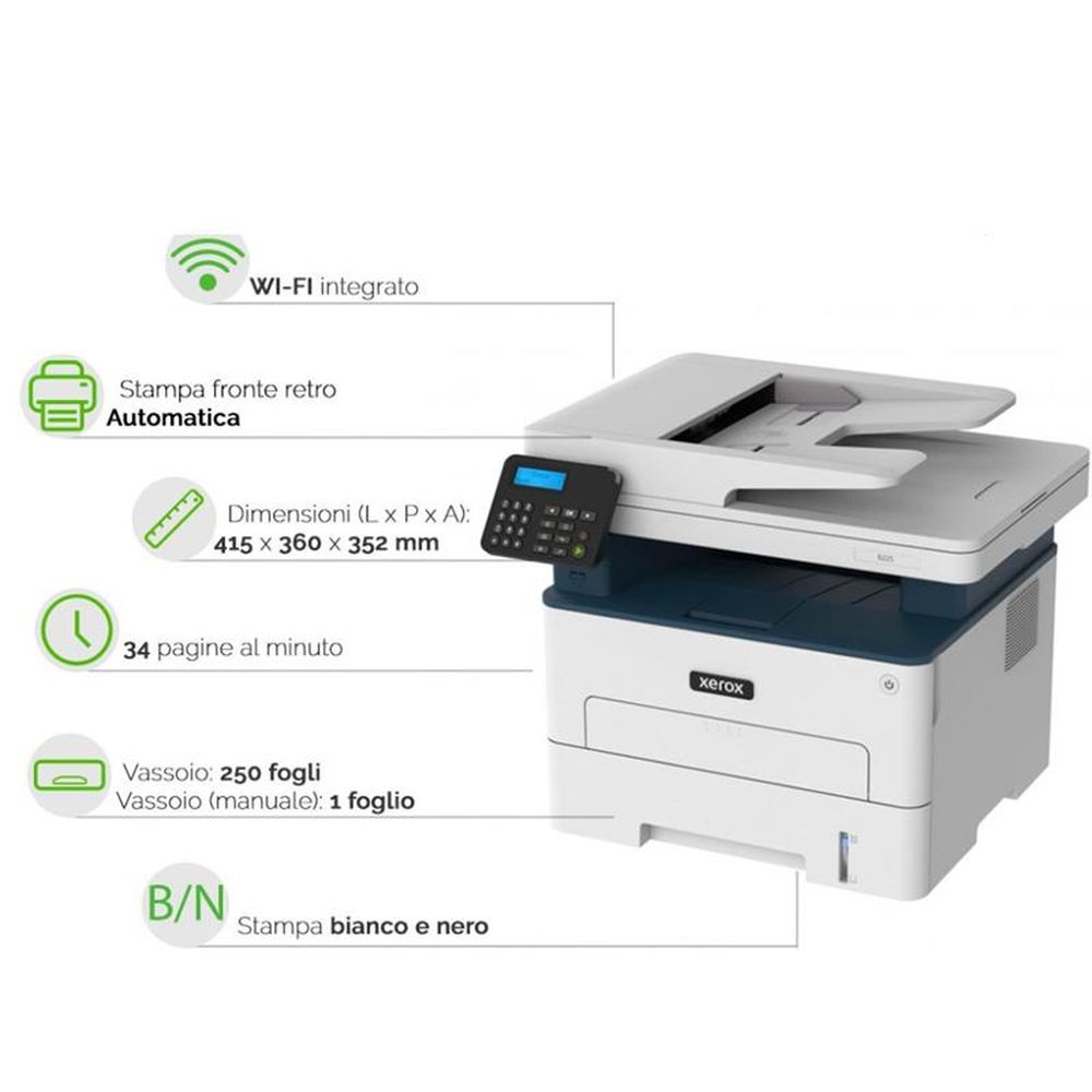 Multifuncional Xerox B225 A4 Mono | Martins Atacado