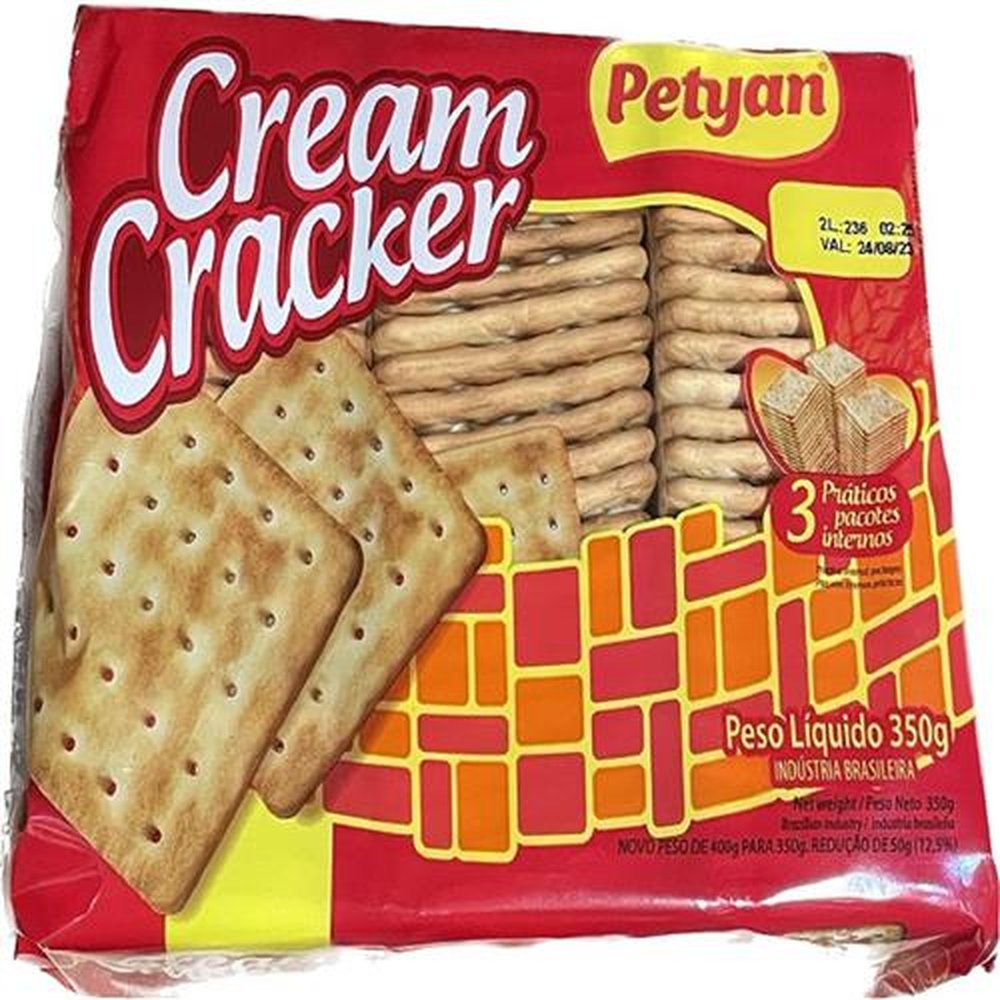 Biscoito Cream Cracker Petyan - 20X1X350G