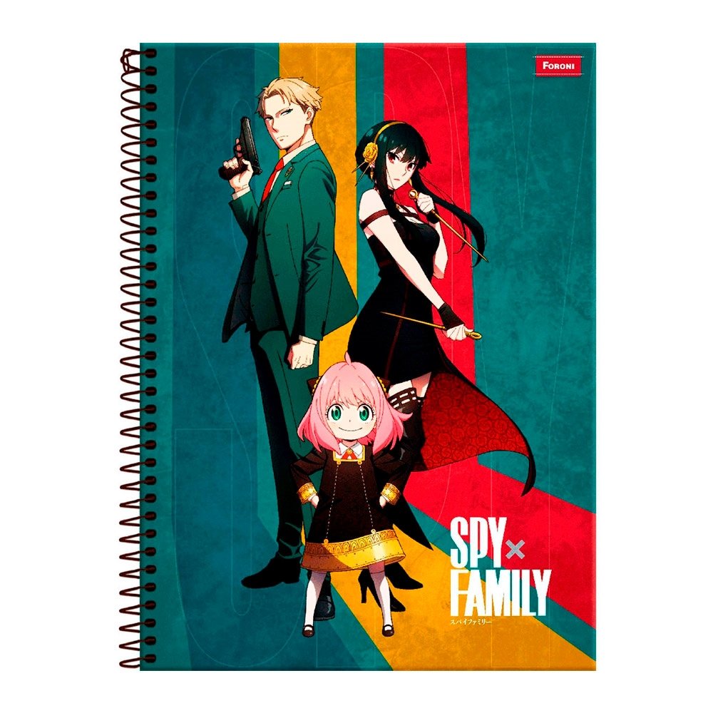 Caderno Espiral Foroni Universitário Capa Dura SpyxFamly 10 Matérias 160 Folhas - Embalagem com 4 Unidades