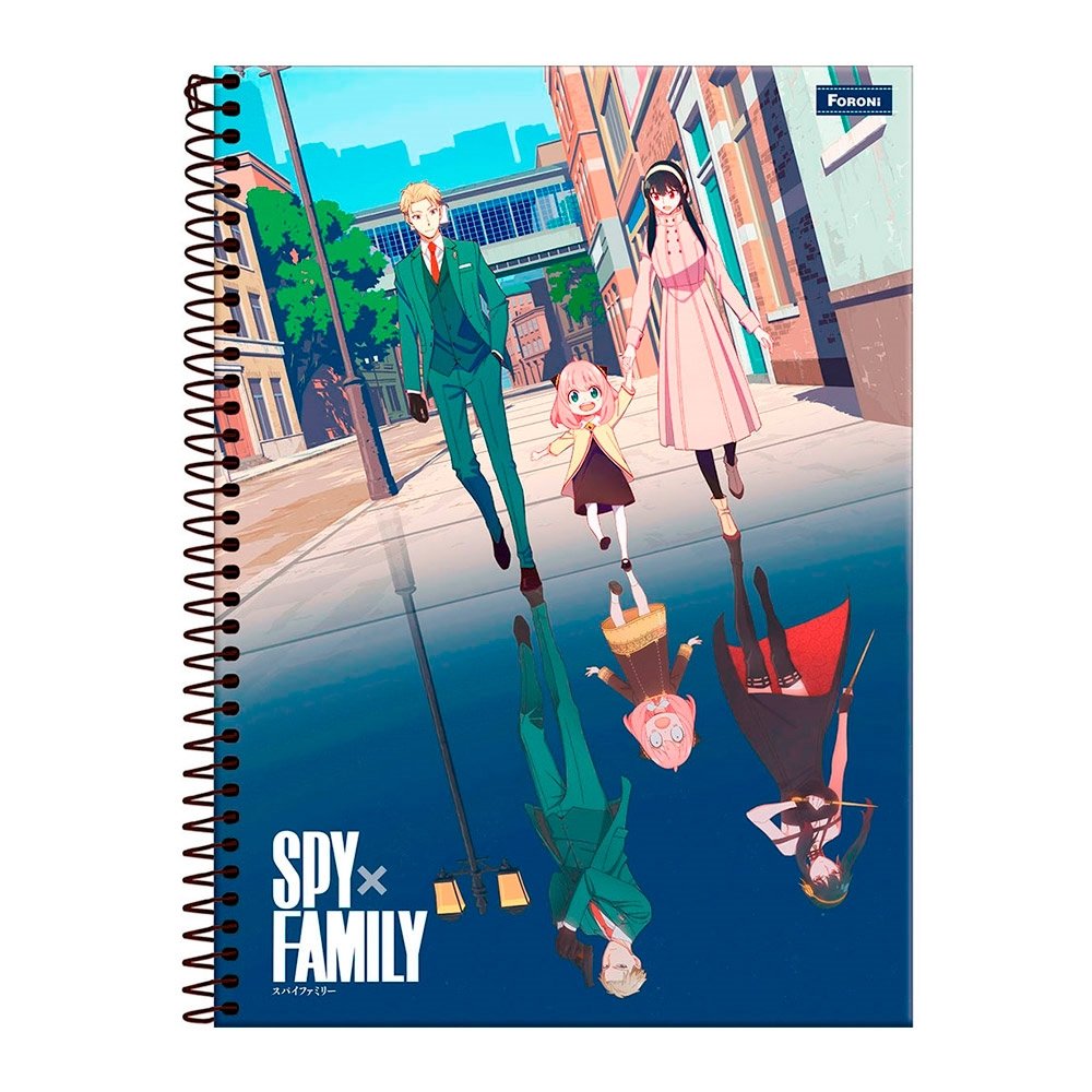 Caderno Espiral Foroni Universitário Capa Dura SpyxFamly 10 Matérias 160 Folhas - Embalagem com 4 Unidades