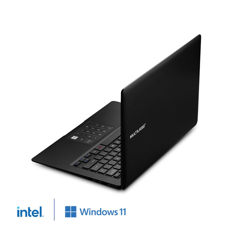 Notebook Multilaser Legacy Book Intel Celeron 4gb 64gb 14,1" Windows 11 Preto + Microsoft 365 Personal Com 1tb Na Nuvem Pc270