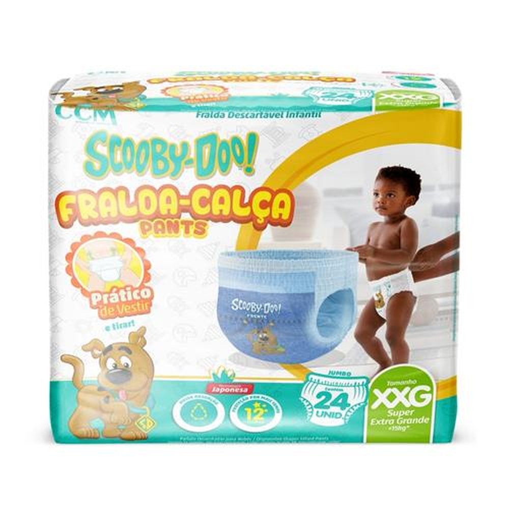 Fralda Scooby Doo Short Jumbo XXG 24 Unidades
