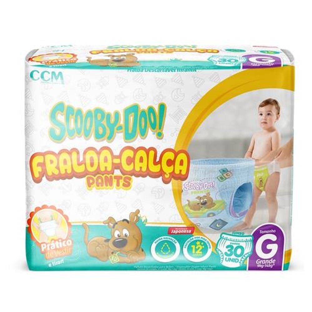 Fralda Scooby Doo Short Jumbo G 30 Unidades