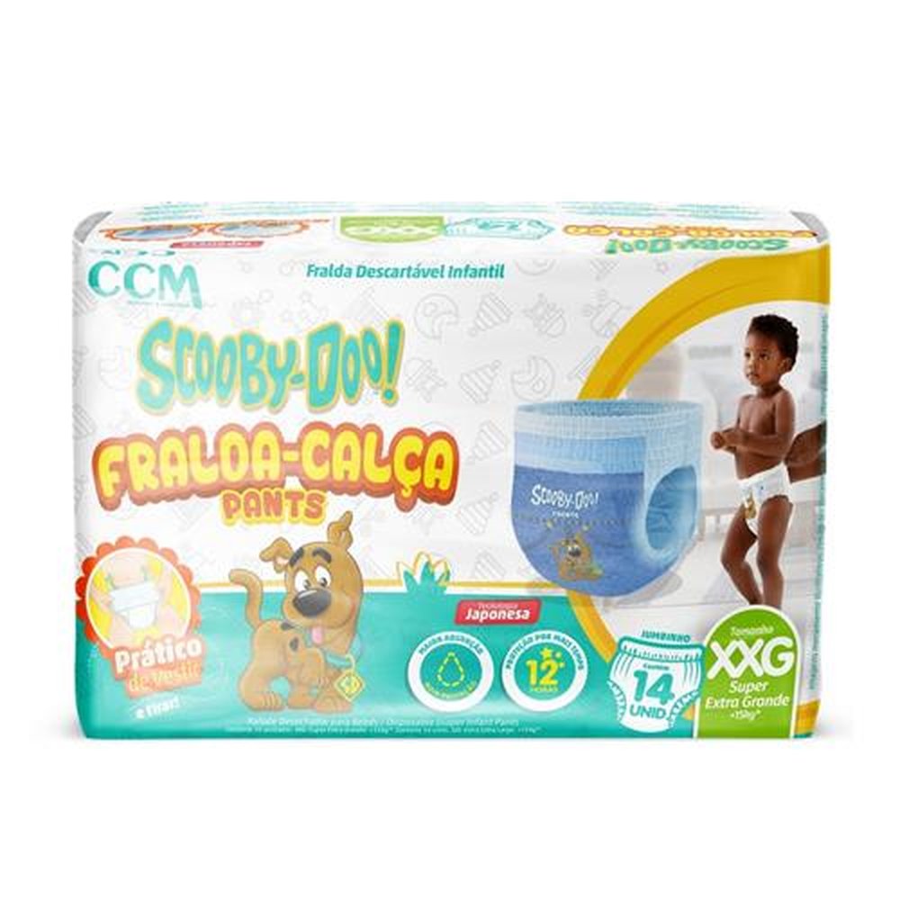 Fralda Scooby Doo Short Jumbinho XXG 14 Unidades