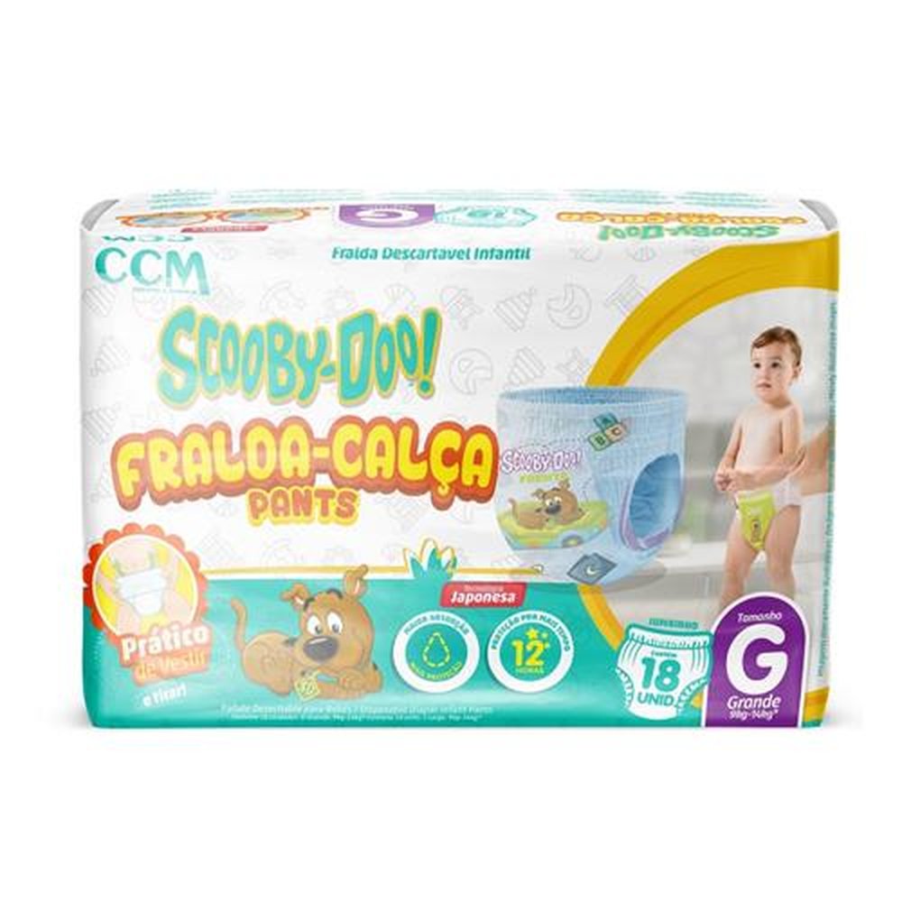 Fralda Scooby Doo Short Jumbinho G 18 Unidades