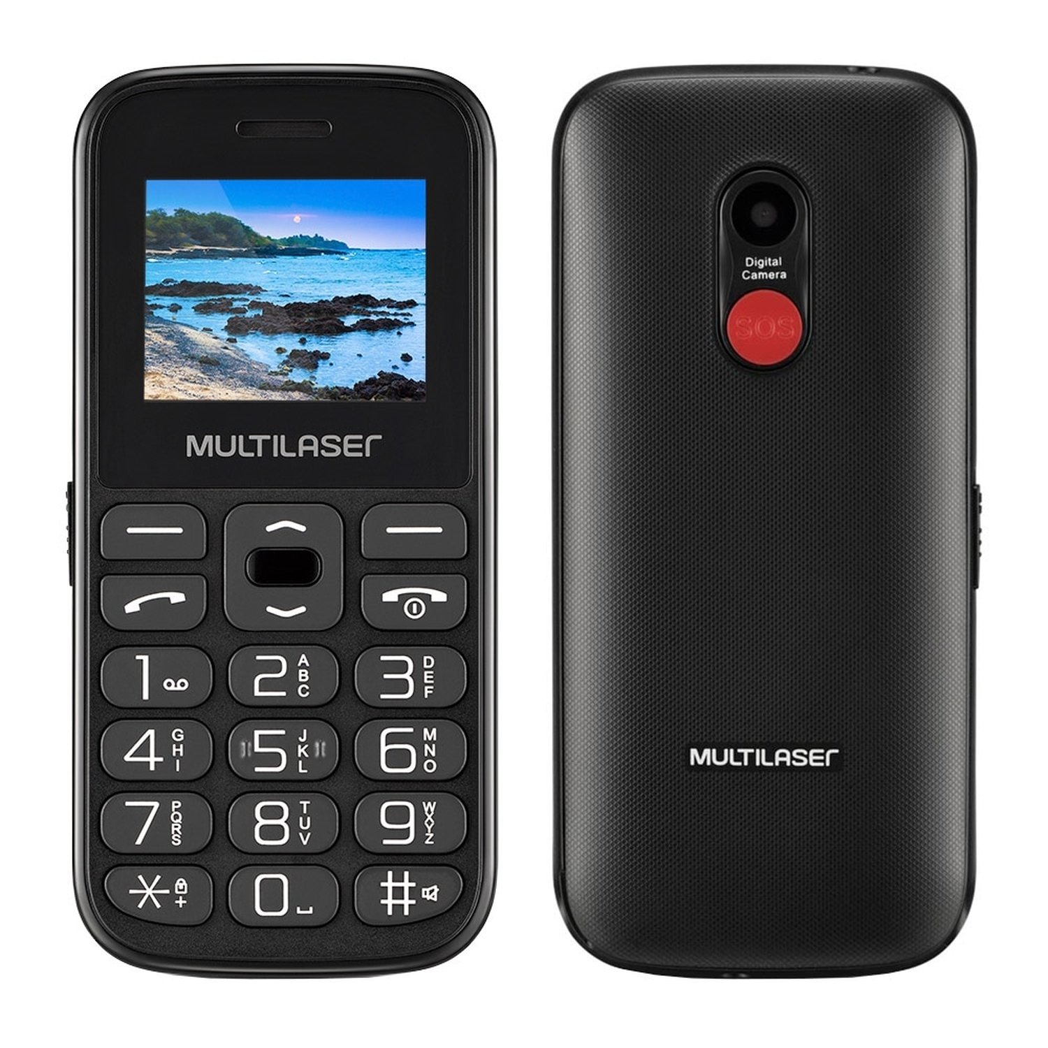 Celular Multilaser Vita P9120, Dual Chip, Preto, Tela 1.8", VGA, Bluetooth, MP3, 32MB