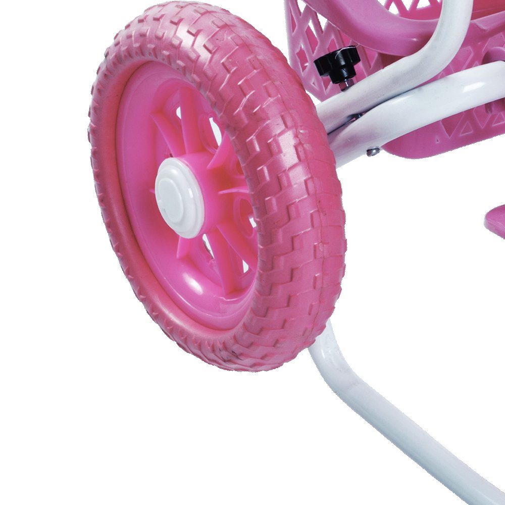 Triciclo Cachorrinho com Capota Rosa 3 Em 1 - Passeio, Pedal e Balanço Bel