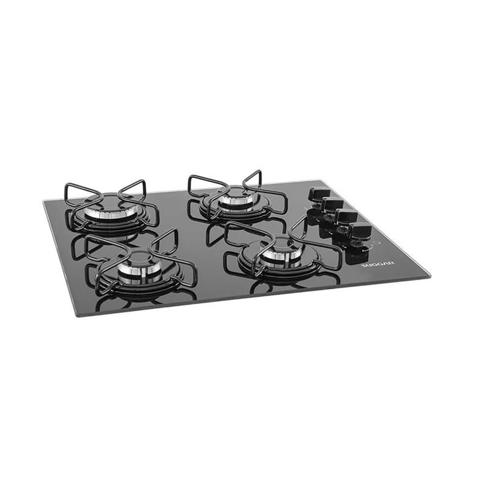 Fogão de Mesa Cooktop 4 bocas Vidro Preto à gás - Suggar FG4004AVP
