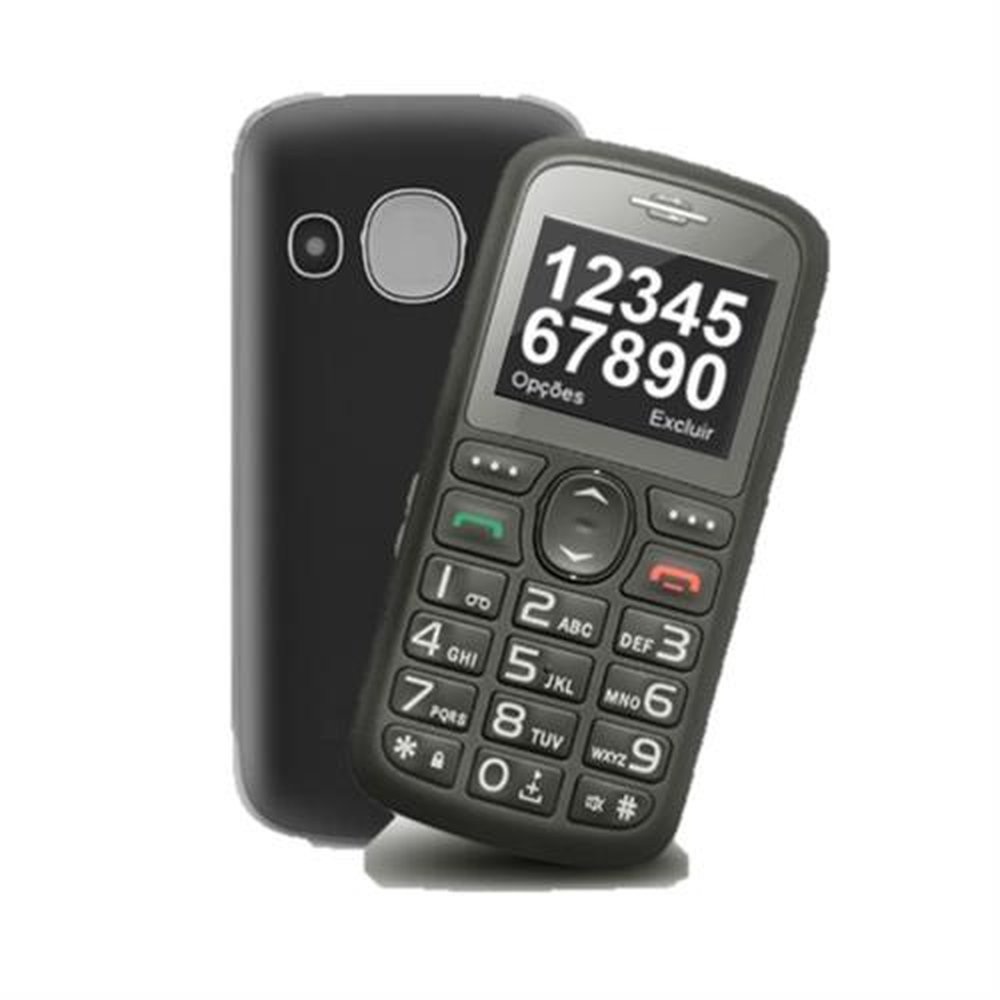 Celular Vovo&Vovofone 3G Teclas Grandes + Botão Sos + Lanterna + Base Carregadora - P9091