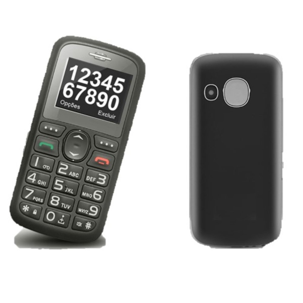 Celular Vovo&vovofone 3G Teclas Grandes + Botão SOS + Lanterna + Base Carregadora - P9091