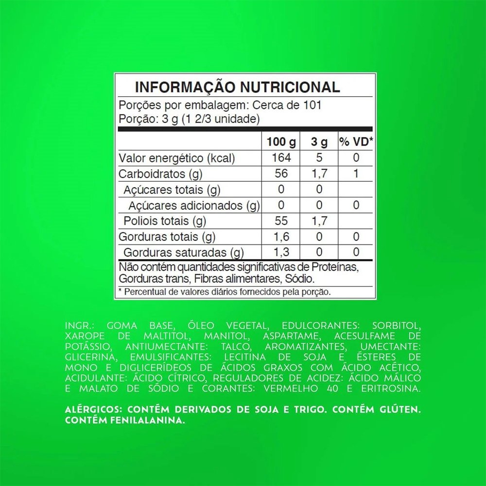 Chiclete Trident Tutti-Frutti Sem Açúcar 25,2g - Caixa com 12 Unidades