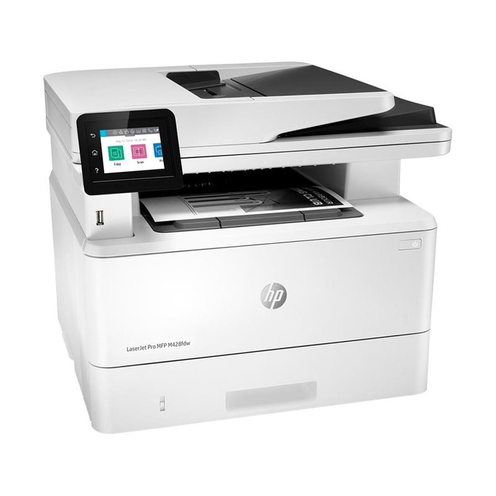Multifuncional HP LaserJet PRO M428FDW, com Função ADF, Monocromática, Wi-Fi, Copiadora, Fax, Scanner, Branca, 110V