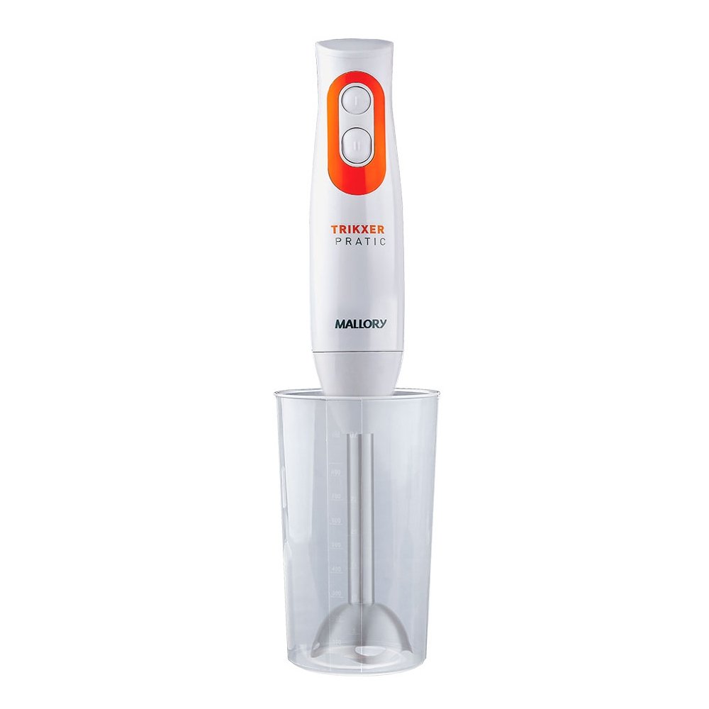 Mixer Mallory Trikxer - 3 em 1, 500W, 2 Velocidades, Processador, Batedor Clara, Branco, 220V