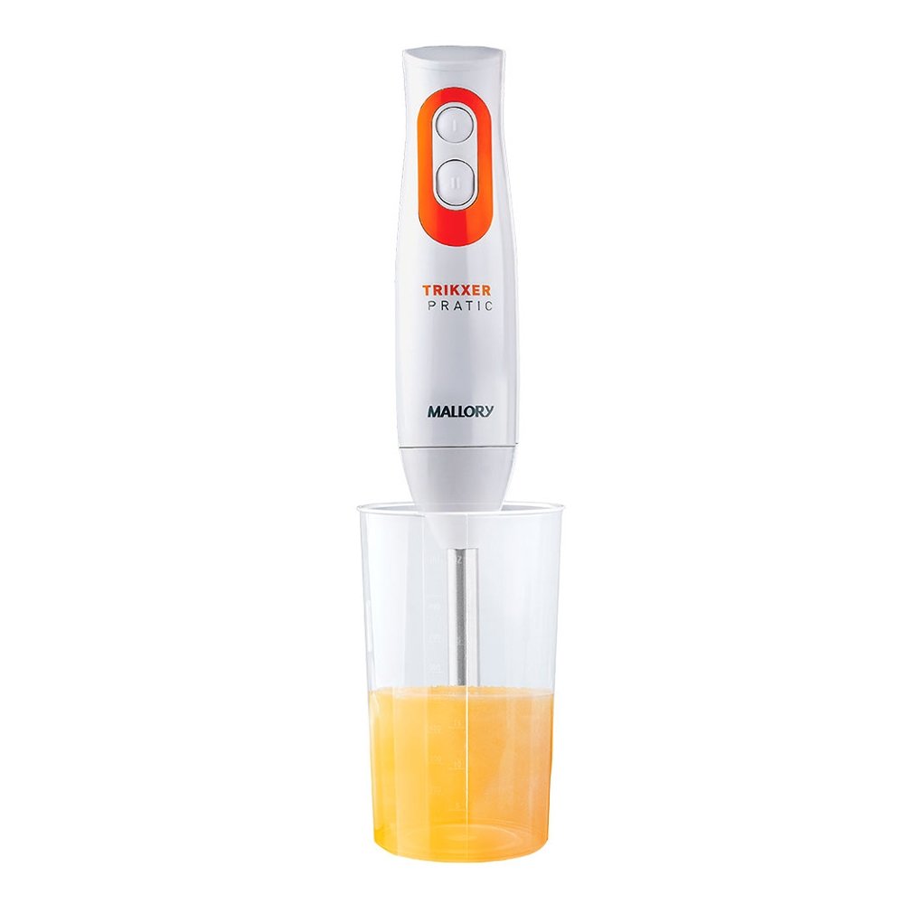 Mixer Mallory Trikxer - 3 em 1, 500W, 2 Velocidades, Processador, Batedor Clara, Branco, 220V