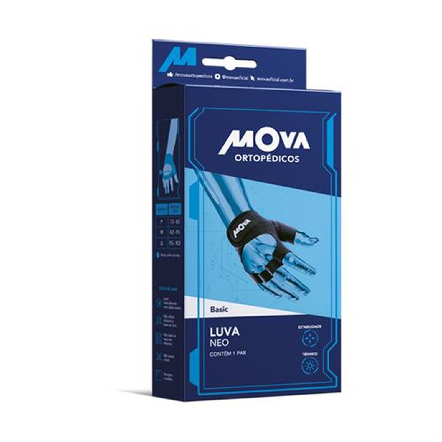 Luva Neo Basic C/ 1 Par M - Mova