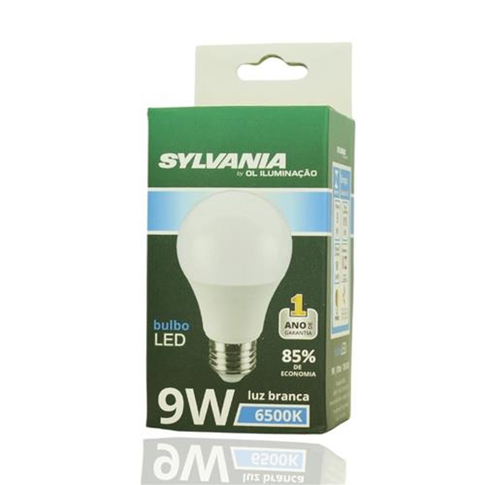 Lâmpada De Led Bulbo A60 9W 6500K E27 Bivolt Luz Branca Sylvânia