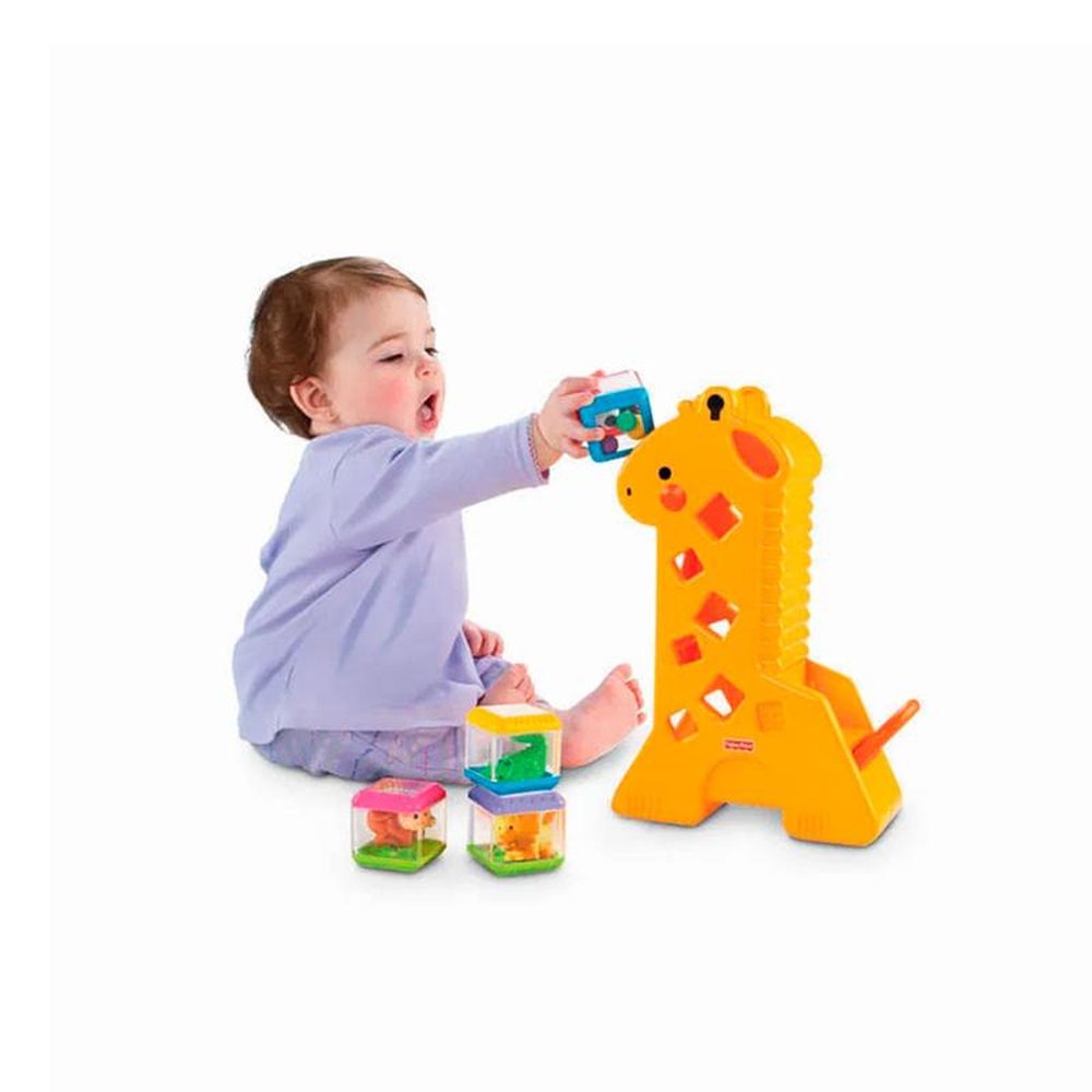 Girafa com Blocos Peek a Blocks Fisher Price - Mattel